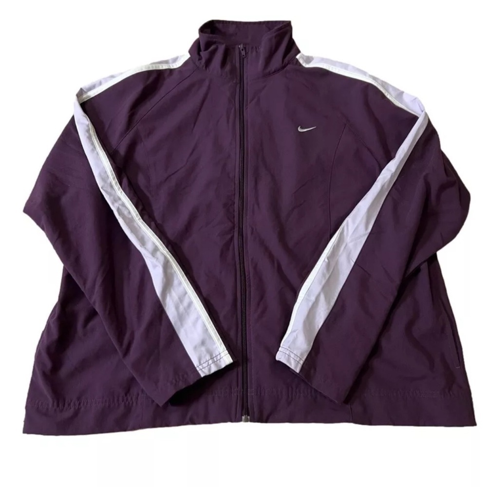 Vintage Nike Women’s L Purple Pink Full Zip Long Sleeve Athletic Track Jacket